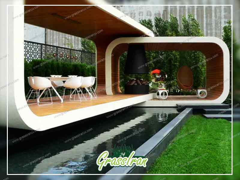 طراحی باغ و ویلا با چمن  مصنوعی